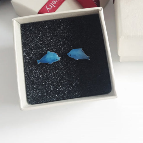 Jumping dolphins stud earrings