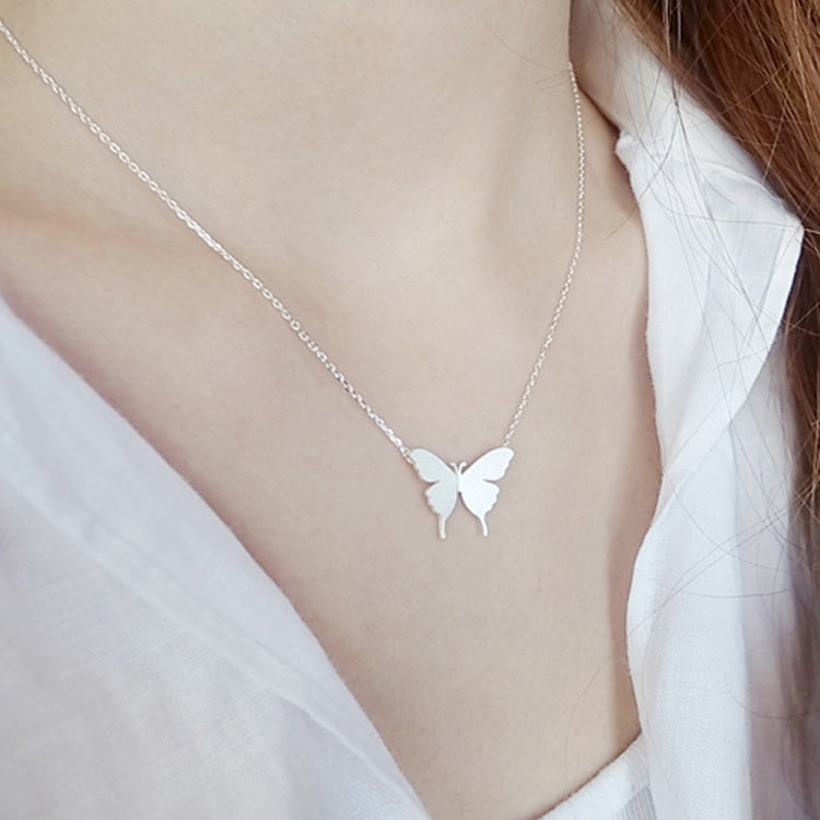 Silber Schmetterling Halskette
