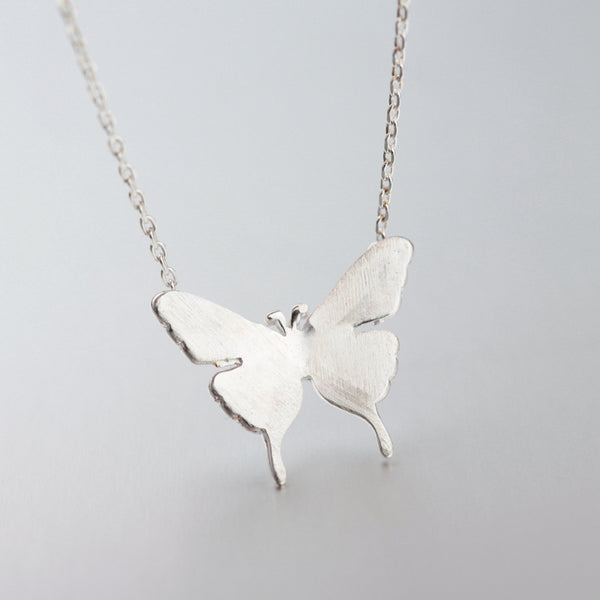 silver butterfly necklace
