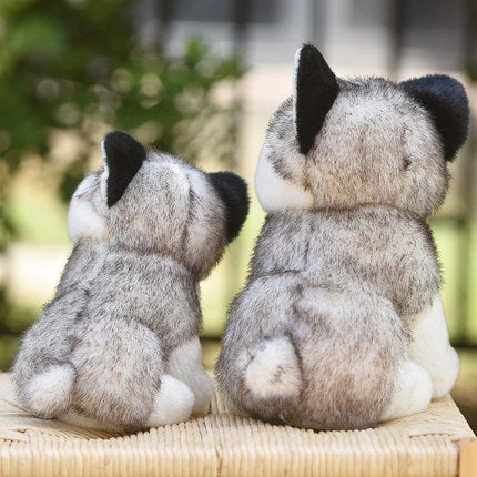 귀여운 허스키 개 봉제 장난감 박제 동물 인형