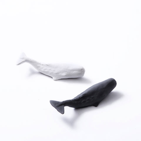 Sculpture de bureau de baleine en ciment faite à la main