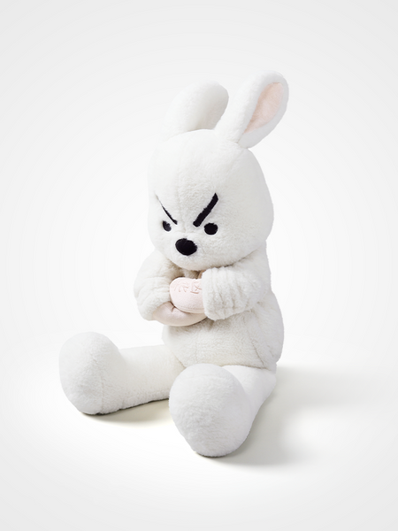 Strict bro rabbit plush with rollable sleeves and pockets 68cm(27in)