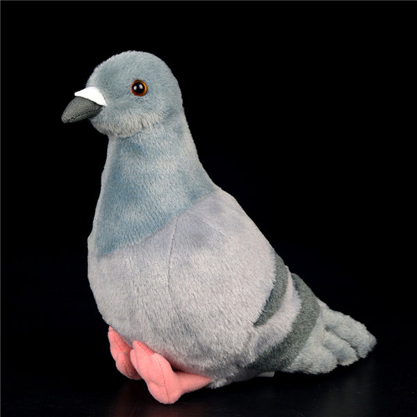 Grey pigeon plush Rock dove pigeon stuffed animal toy 19cm(7.5in)