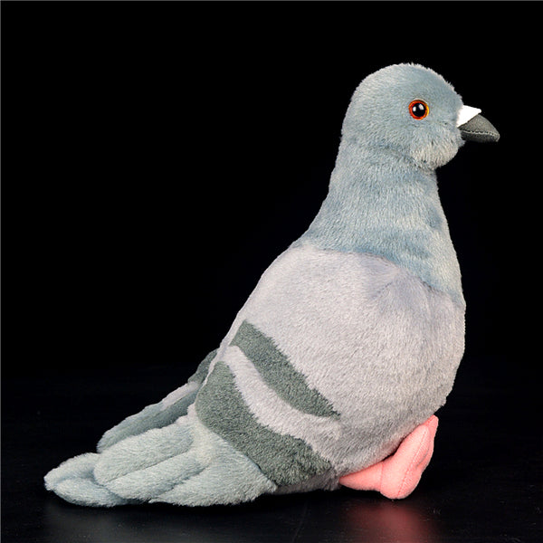 Grey pigeon plush Rock dove pigeon stuffed animal toy 19cm(7.5in)