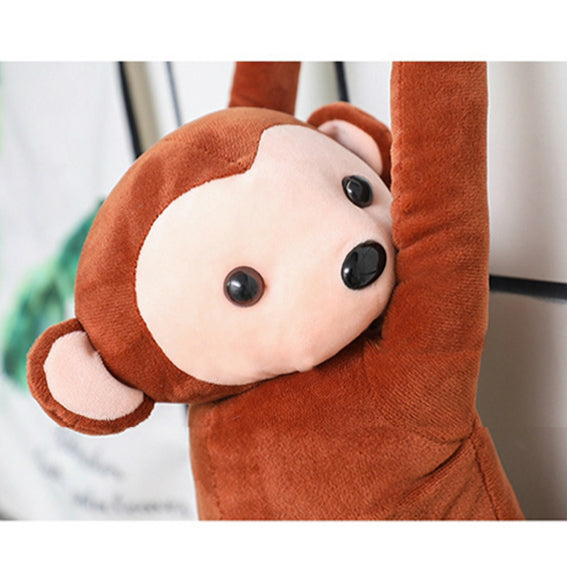 monkey facial tissues container plush
