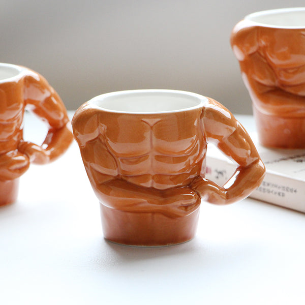Muscle Coffee Mug Funny Bodybuilding Ceramic Teacup