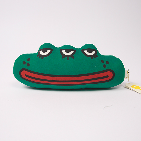 Three-eyed frog throw pillow lumbar pillow plush cushion(48cm/19in)