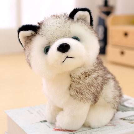 귀여운 허스키 개 봉제 장난감 박제 동물 인형